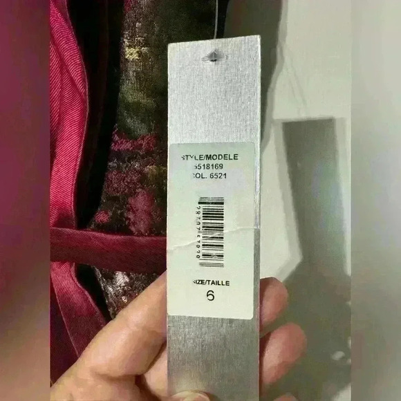 NWT KAY UNGER Bow Layne Jacquard Column Dress - Picture 10 of 15